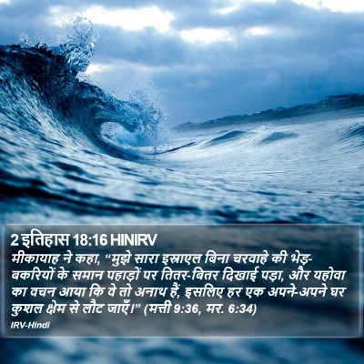 2 इतिहास 18:16 HINIRV Bible Verse Image