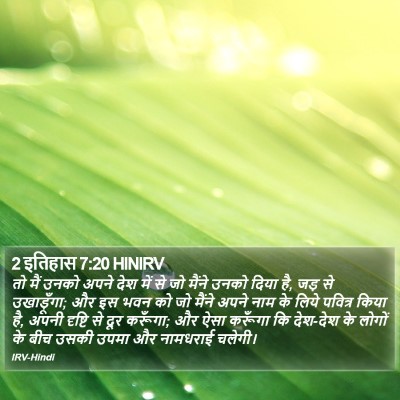 2 इतिहास 7:20 HINIRV Bible Verse Image