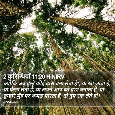 2 कुरिन्थियों 11:20 HINIRV Bible Verse Image
