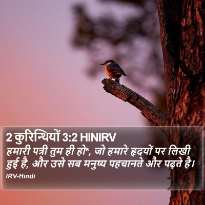 2 कुरिन्थियों 3:2 HINIRV Bible Verse Image