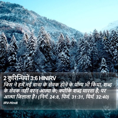 2 कुरिन्थियों 3:6 HINIRV Bible Verse Image