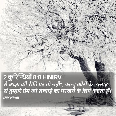 2 कुरिन्थियों 8:8 HINIRV Bible Verse Image
