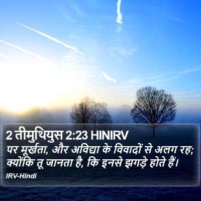 2 तीमुथियुस 2:23 HINIRV Bible Verse Image