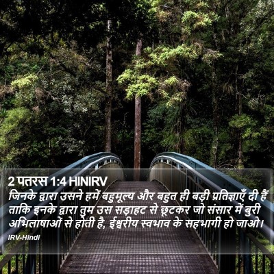 2 पतरस 1:4 HINIRV Bible Verse Image