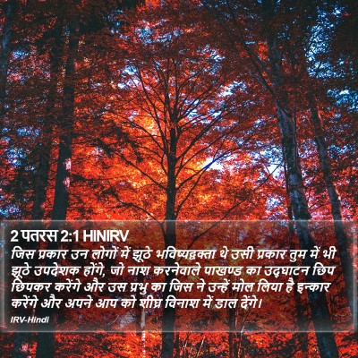 2 पतरस 2:1 HINIRV Bible Verse Image