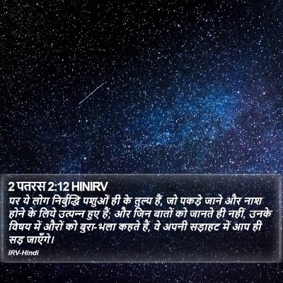 2 पतरस 2:12 HINIRV Bible Verse Image
