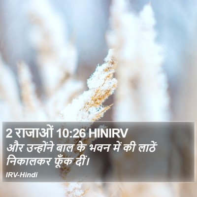 2 राजाओं 10:26 HINIRV Bible Verse Image