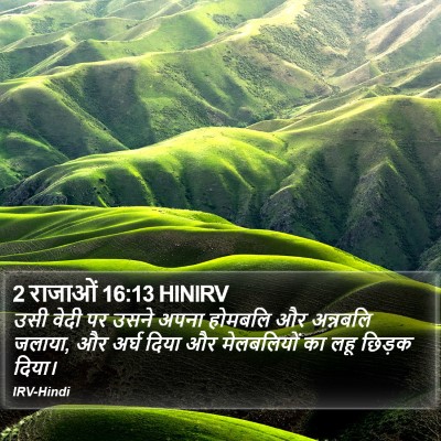 2 राजाओं 16:13 HINIRV Bible Verse Image