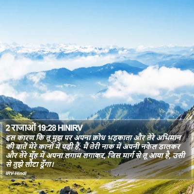 2 राजाओं 19:28 HINIRV Bible Verse Image