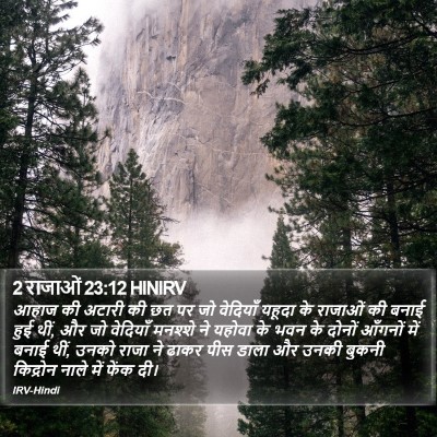 2 राजाओं 23:12 HINIRV Bible Verse Image