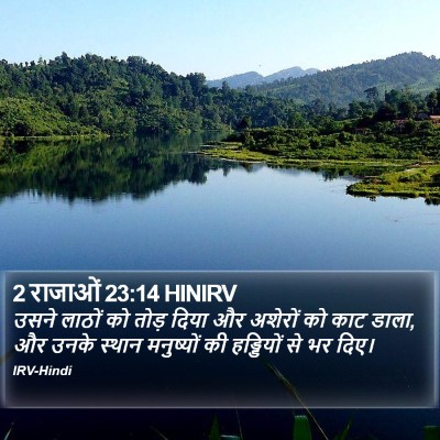 2 राजाओं 23:14 HINIRV Bible Verse Image