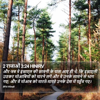 2 राजाओं 3:24 HINIRV Bible Verse Image