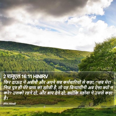2 शमूएल 16:11 HINIRV Bible Verse Image