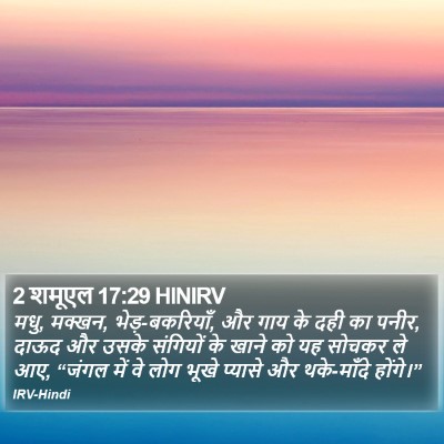 2 शमूएल 17:29 HINIRV Bible Verse Image