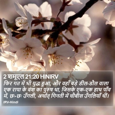 2 शमूएल 21:20 HINIRV Bible Verse Image