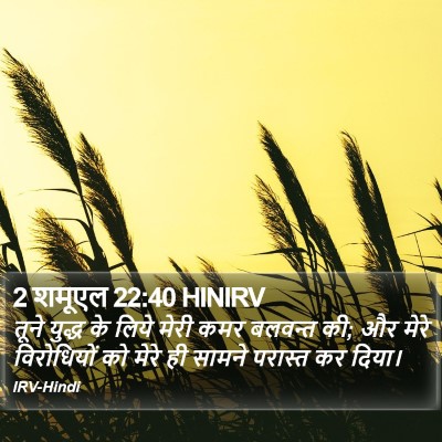 2 शमूएल 22:40 HINIRV Bible Verse Image