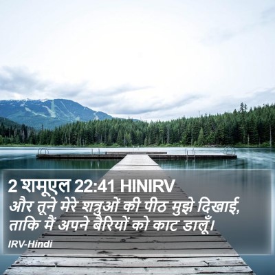 2 शमूएल 22:41 HINIRV Bible Verse Image