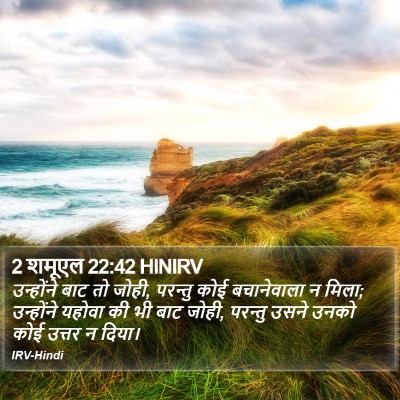 2 शमूएल 22:42 HINIRV Bible Verse Image