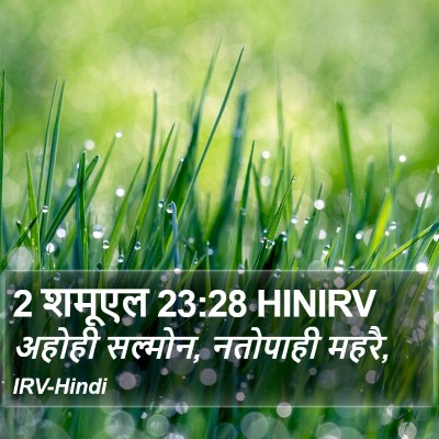 2 शमूएल 23:28 HINIRV Bible Verse Image