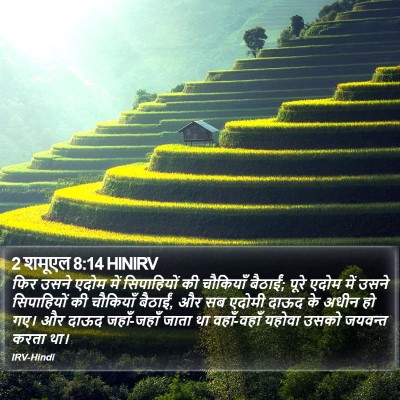 2 शमूएल 8:14 HINIRV Bible Verse Image