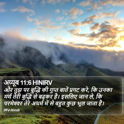 अय्यूब 11:6 HINIRV Bible Verse Image