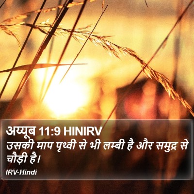 अय्यूब 11:9 HINIRV Bible Verse Image