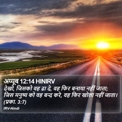 अय्यूब 12:14 HINIRV Bible Verse Image