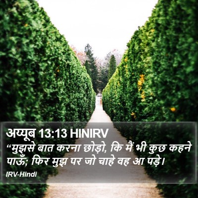 अय्यूब 13:13 HINIRV Bible Verse Image