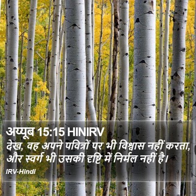 अय्यूब 15:15 HINIRV Bible Verse Image