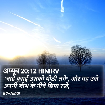 अय्यूब 20:12 HINIRV Bible Verse Image