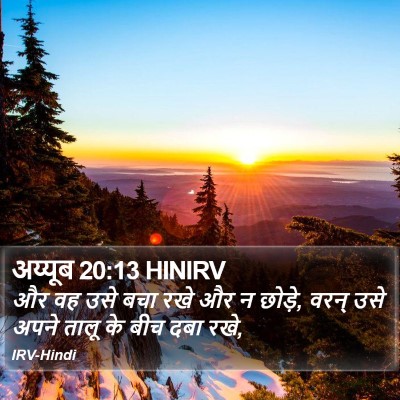 अय्यूब 20:13 HINIRV Bible Verse Image