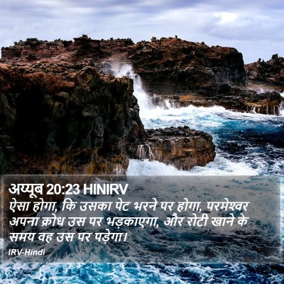 अय्यूब 20:23 HINIRV Bible Verse Image