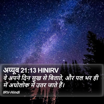 अय्यूब 21:13 HINIRV Bible Verse Image