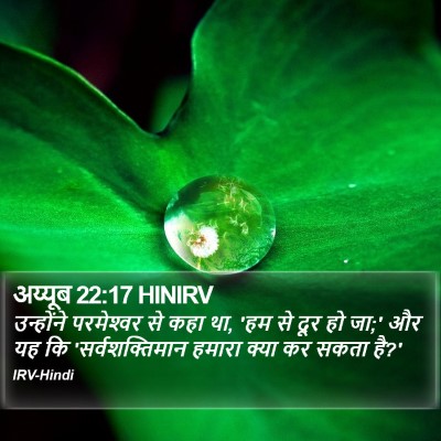 अय्यूब 22:17 HINIRV Bible Verse Image