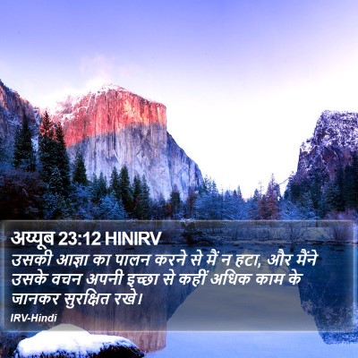 अय्यूब 23:12 HINIRV Bible Verse Image