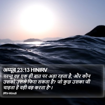 अय्यूब 23:13 HINIRV Bible Verse Image