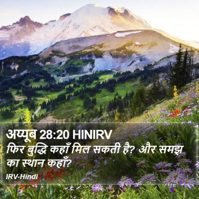अय्यूब 28:20 HINIRV Bible Verse Image