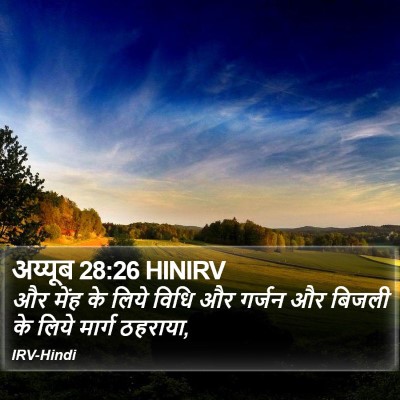 अय्यूब 28:26 HINIRV Bible Verse Image