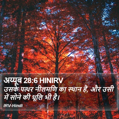 अय्यूब 28:6 HINIRV Bible Verse Image