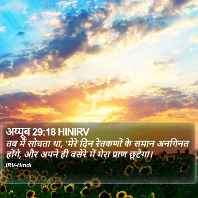 अय्यूब 29:18 HINIRV Bible Verse Image