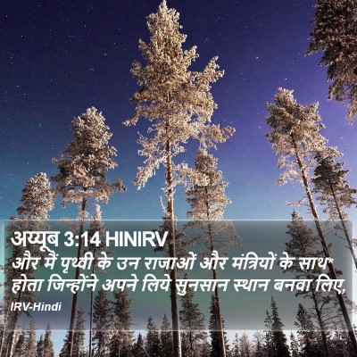 अय्यूब 3:14 HINIRV Bible Verse Image