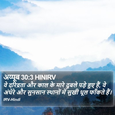 अय्यूब 30:3 HINIRV Bible Verse Image