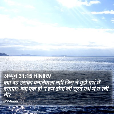 अय्यूब 31:15 HINIRV Bible Verse Image