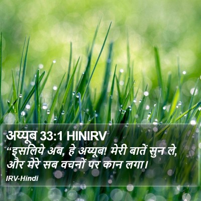 अय्यूब 33:1 HINIRV Bible Verse Image