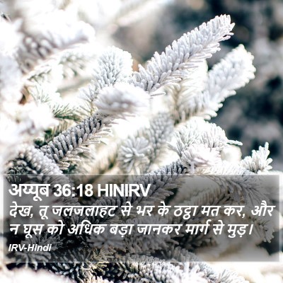 अय्यूब 36:18 HINIRV Bible Verse Image