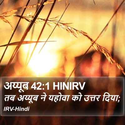 अय्यूब 42:1 HINIRV Bible Verse Image