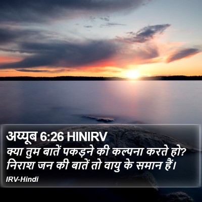 अय्यूब 6:26 HINIRV Bible Verse Image