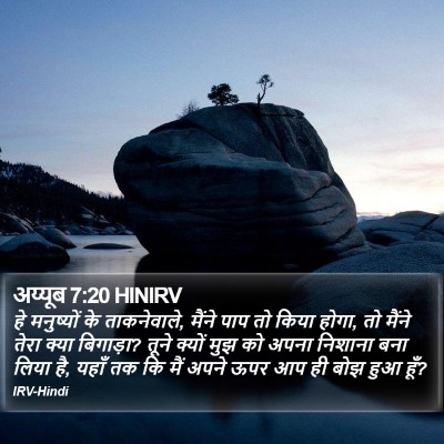 अय्यूब 7:20 HINIRV Bible Verse Image