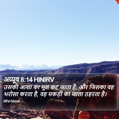 अय्यूब 8:14 HINIRV Bible Verse Image