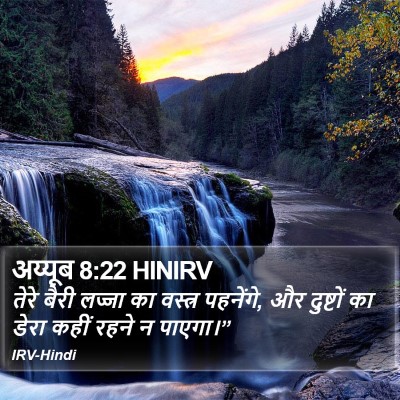 अय्यूब 8:22 HINIRV Bible Verse Image